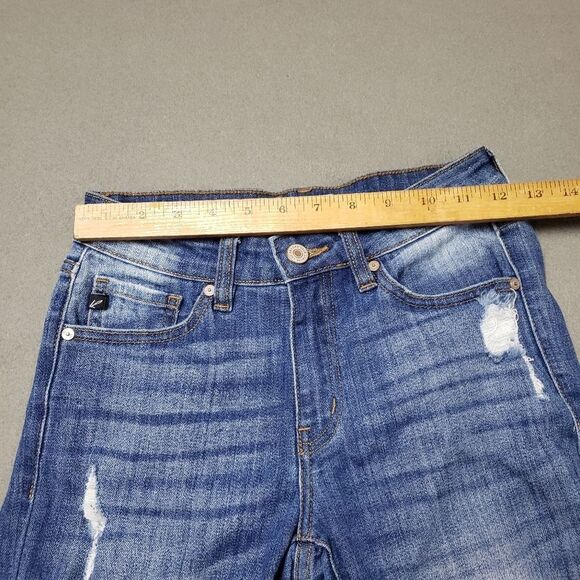 KAN CAN Jeans Sharon-Becky Mid-Rise Distressed Ripped Skinny Jeans - Size 25 - Picture 4 of 16